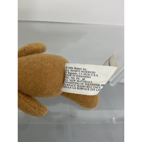 Mini Mattel Reindeer Plush Toy With Brown Antlers & Red Bow - Picture 4 of 4